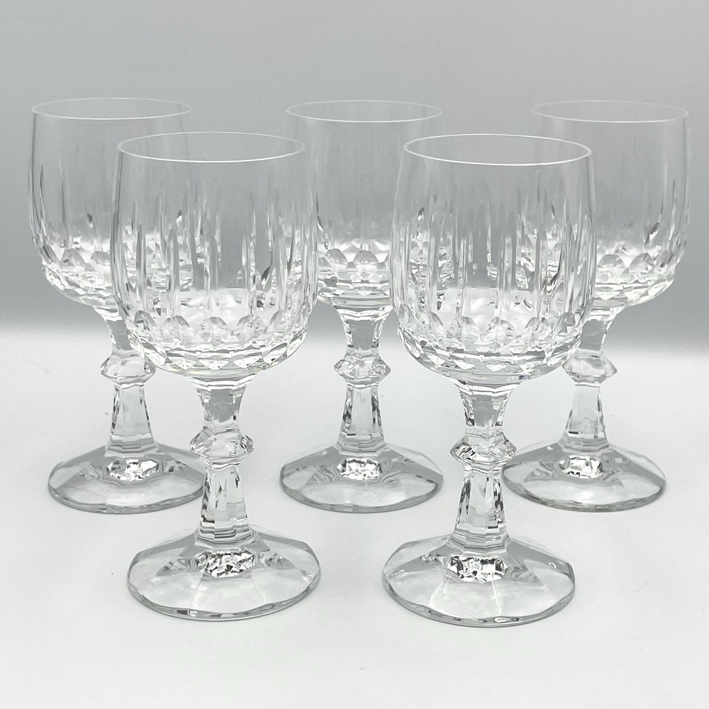 Vintage Schott Zwiesel Tango Wine Glass Set Of 5 Blown Crystal Germany 6 1/8"